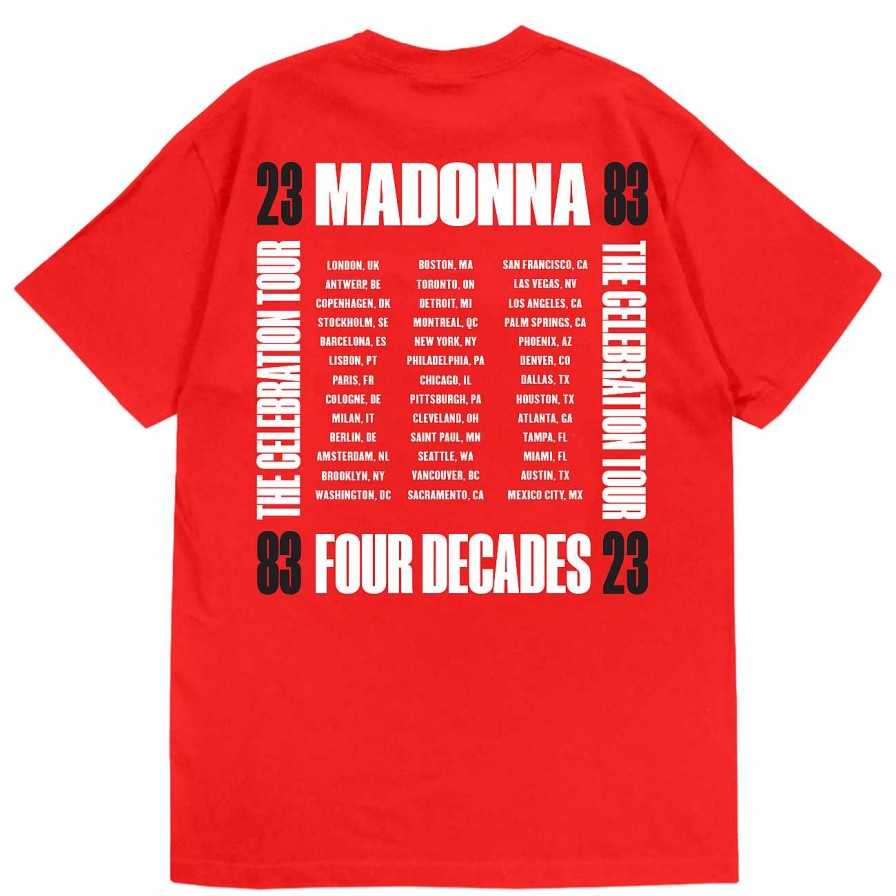 New Madonna The Celebration Tour Red Tee