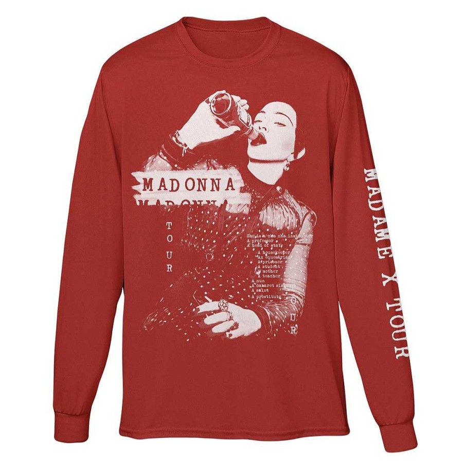 Best Madonna Madame X Red Long Sleeve Tee