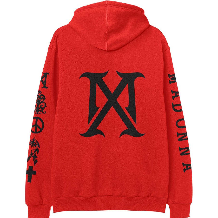 Clearance Madonna Disturbe The Peace Red Pullover Hoodie