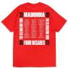 Clearance Madonna The Celebration Tour Red Tee