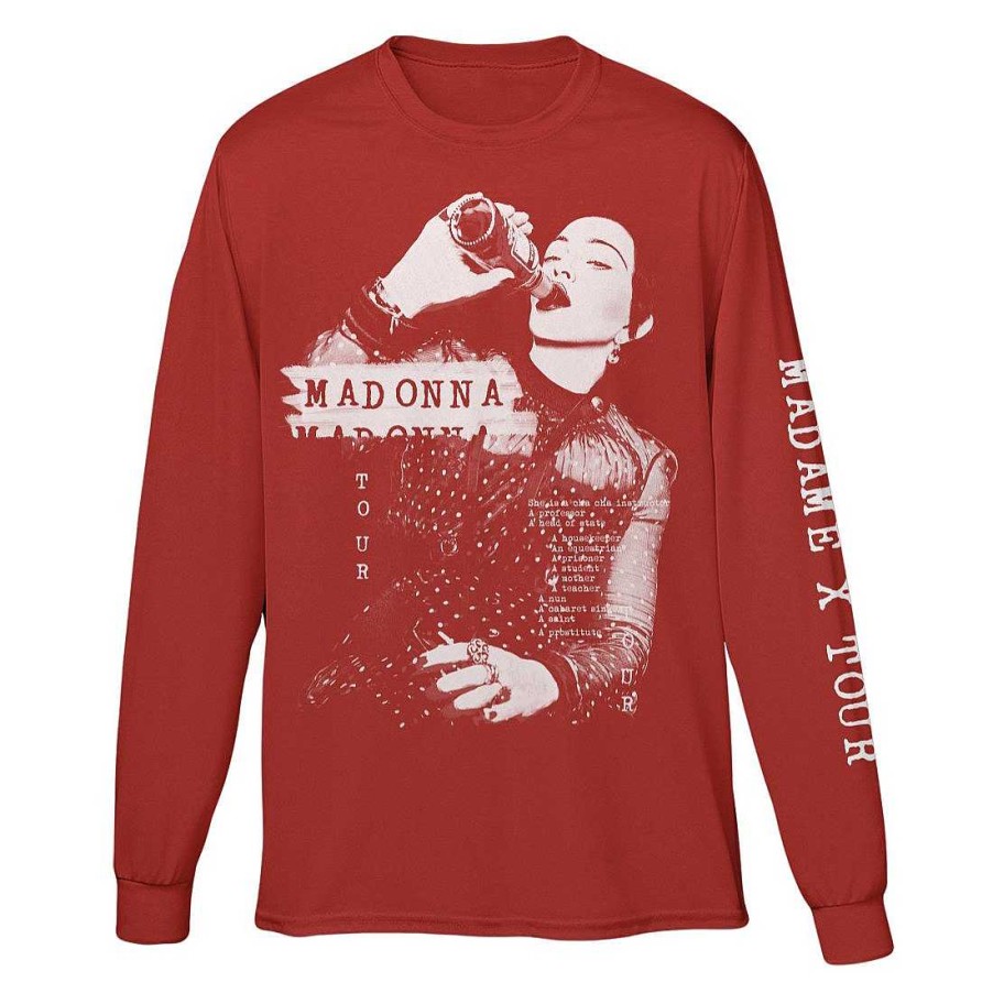 Clearance Madonna Madame X Red Long Sleeve Tee